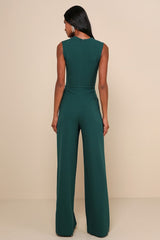 Enticing Endeavors Emerald Green Jumpsuit