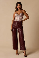 Valentin Mauve Floral Bustier Bodysuit