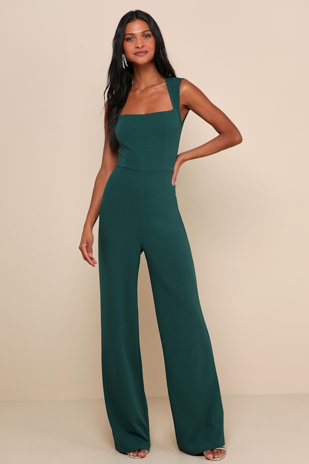 Enticing Endeavors Emerald Green Jumpsuit