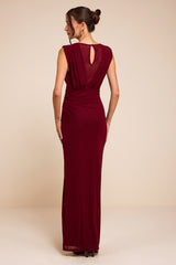 Beatrix Berry Plunge Maxi Dress
